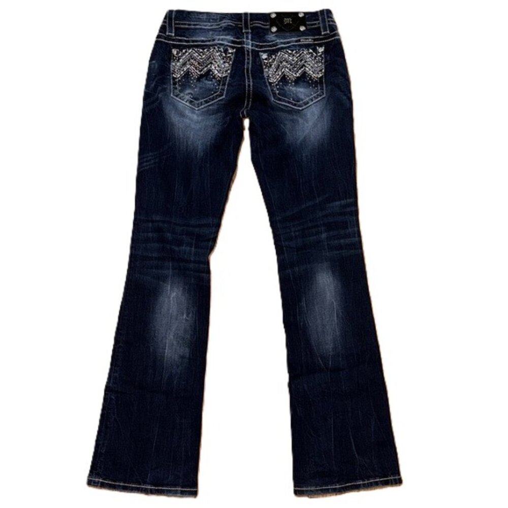 Miss me Lowrise, bootcut rhinestone Jeans size 27 ( NWOT)